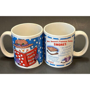 Houston Harvest Smores Family Recipe 2 Mugs/Cups Cocoa Coffee Christmas Snowman